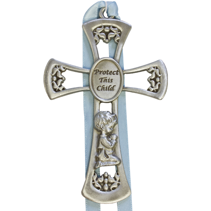 Boy Blue Ribbon Crib Cross