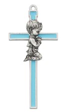 5 1/2" Blue Enamel Cross