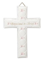 Girls Baptism Wall Cross