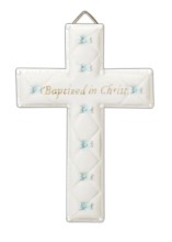 Boys Baptism Wall Cross