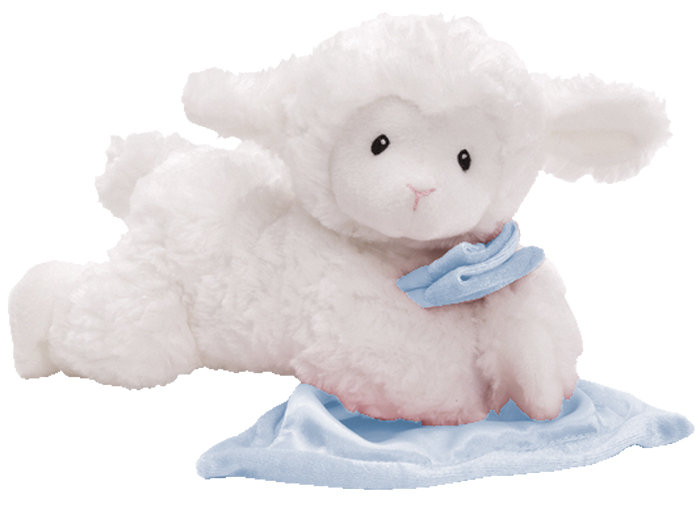 blue stuffed lamb