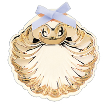 Blue ribbon baptismal Shell