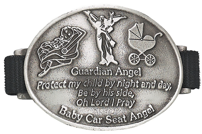Pewter Guardian Angel Car