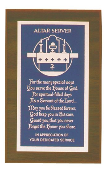 Altar Server Plaque
