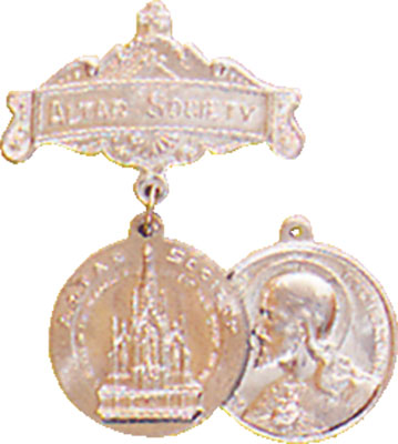 ALTAR SOCIETY BADGE,ALUMINUM