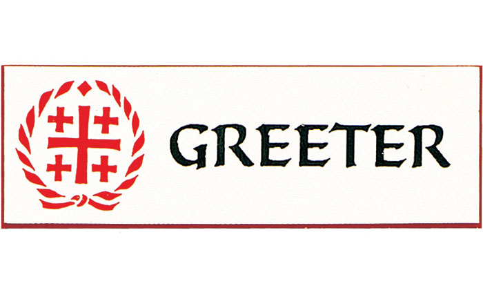 Plastic Greeter Badge