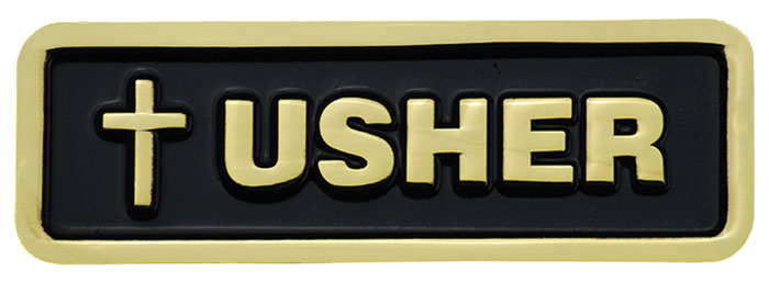 Usher Badge Pin Back