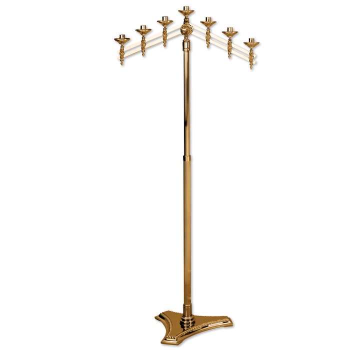 High Polish Adjustable Standing Candelabra