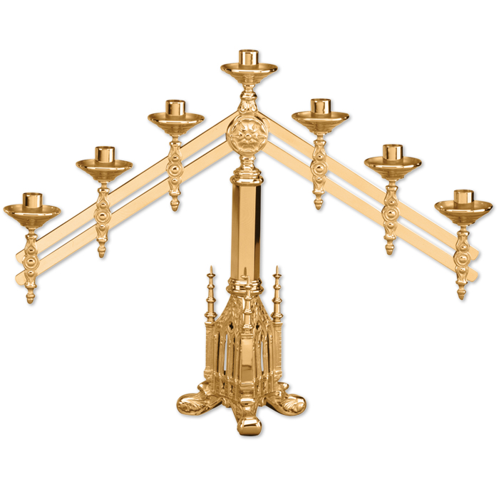 High Polish Adjustable Altar Candelabra