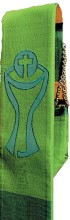 Green Chalice and Host Overlay Stole