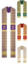 Venetia Cross Design Overlay Stole