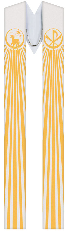 White Lamb of God Overlay Stole