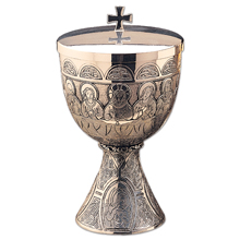 Silver LastSupper Ciboria