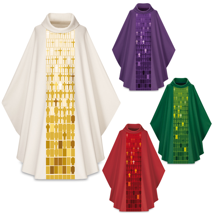 Script Cross Chasuble