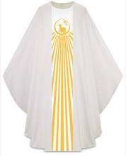 White Lamb of God Gothic Chasuble