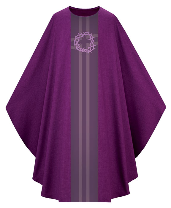 Purple Crown of Thorns Gothic Chasuble