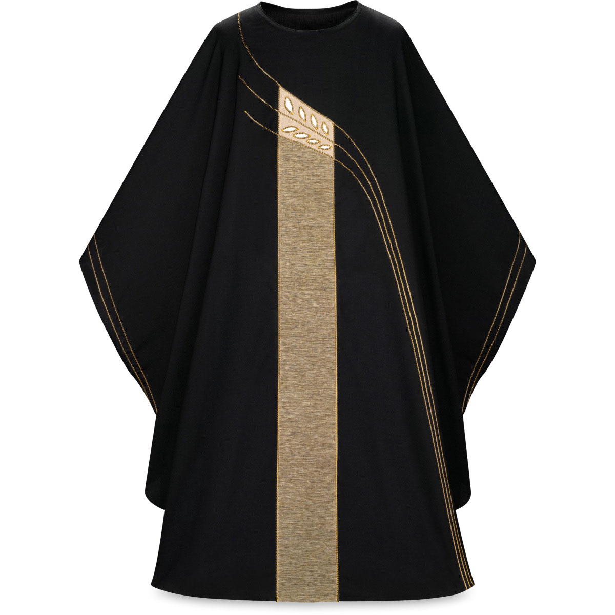 Black Wheat Design Chasuble