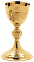 Wheat & Grape Chalice Gold Plated