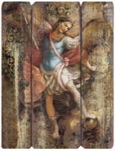 3 Panel Colored St. Michael Wall Plaque