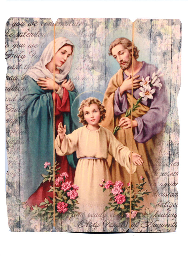Holy Family Plaque W/Hanger