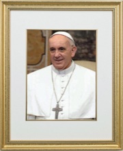 Pope Francis Gold Frame