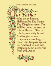 The Lord's Prayer Imitation Parchment Prayers