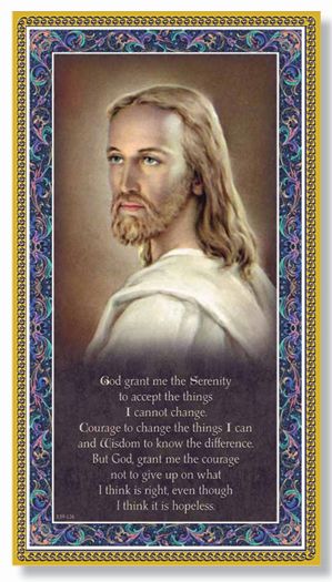Serenity Prayer W/ Christ Wood Plaque
