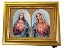 Sacred Hearts Gold Framed Art