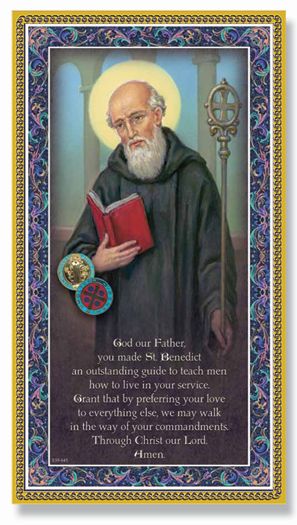 St. Benedict Wood Plaque