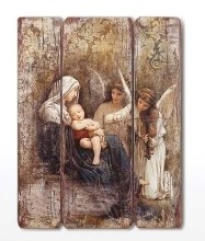 MARY, JESUS W/ANGELS PLAQUE