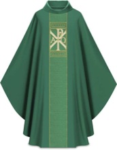 GREEN BRUGIA CHASUBLE WITH