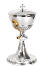 Silver Plate Leaf Design Brass Ciboria
