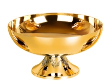 Gold Plate Leaf Design Brass Open Ciboria