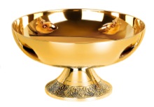 Gold Plated Svelte Design Brass Open Ciboria