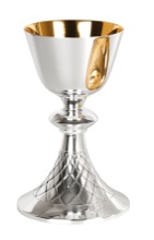 Silver Plated Net Design Brass Chalice