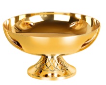 Gold Plated Net Design Base Brass Open Ciboria