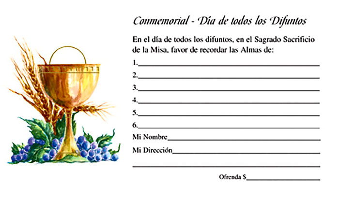 Bilingual All Souls Envelopes