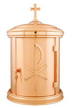 Bronze Tabernacle with Chi Rho Design