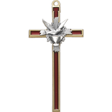 Holy Spirit Cross With Red Epoxy