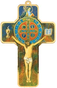 5" St. Benedict  Wooden Cross