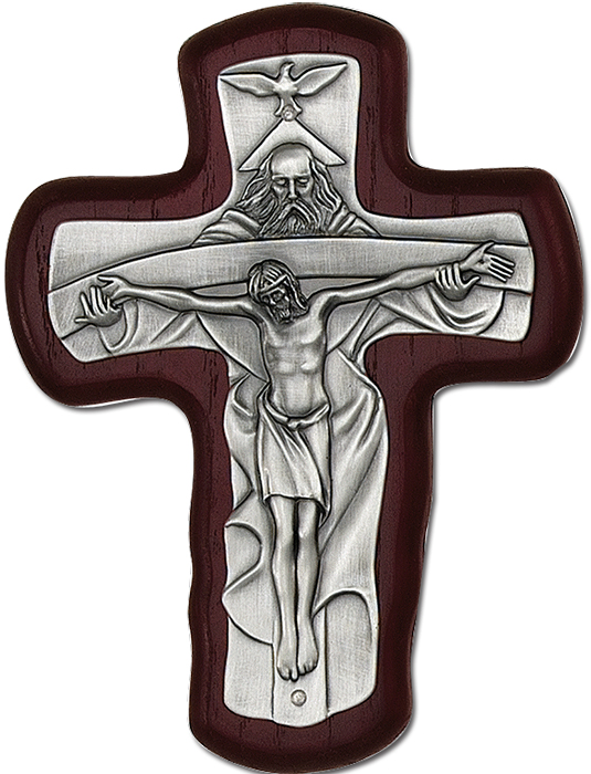 Wood Trinity Crucifix