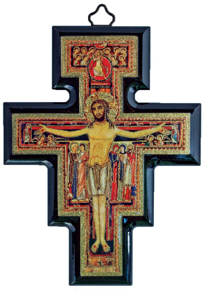 6" x 4 1/2" Wooden San Damiano Cross