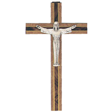 6" Burl Wood Italian Crucifix