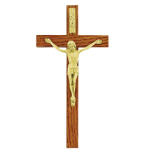 6" Walnut Crucifix