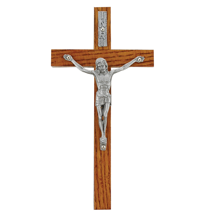 6" Walnut Crucifix