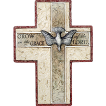 Grow in Grace Resin Holy Spirit Wall Cross