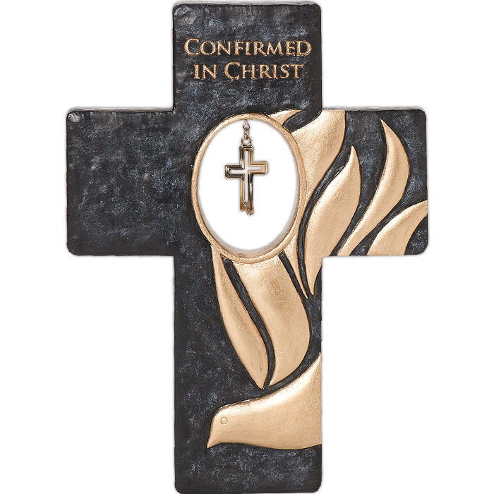 Sculpted Dove Confirmation Wall Cross