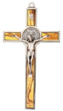 St. Benedict Olivewood Wall Crucifix