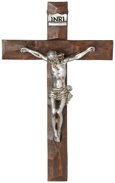 Crucifix With Antiqued Silver Corpus