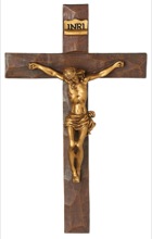 Crucifix With Antiqued Gold Corpus